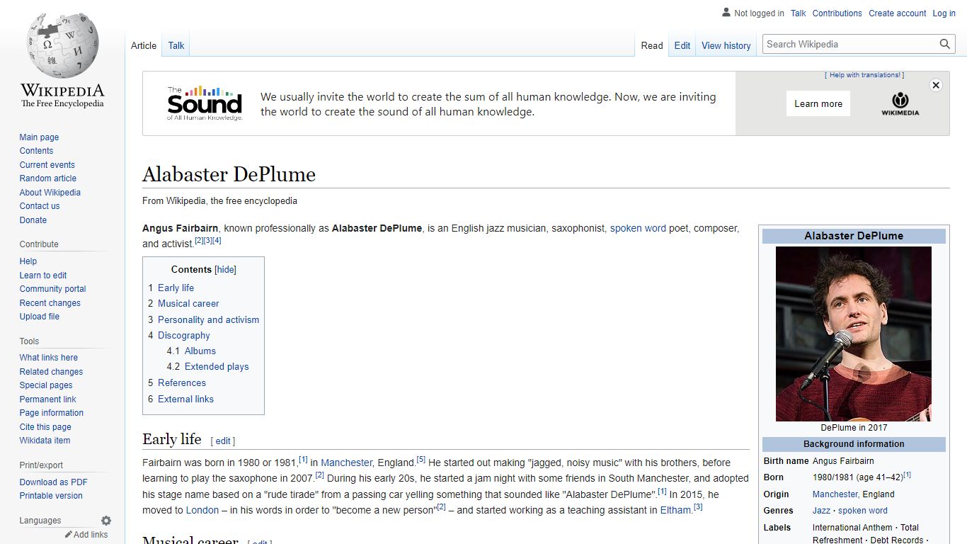 Alabaster DePlume - Wikipedia