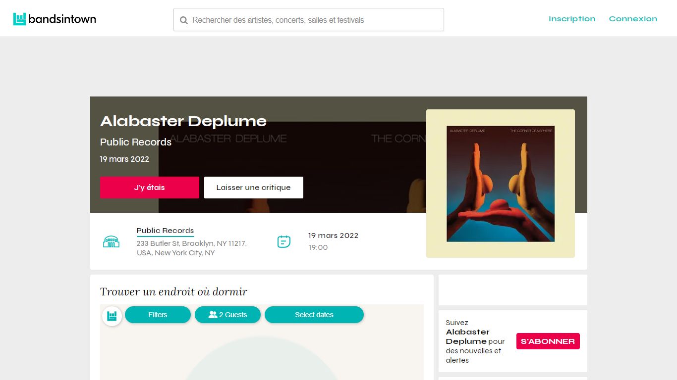 Bandsintown | Billets pour Alabaster Deplume - Public Records, 19 mars 2022